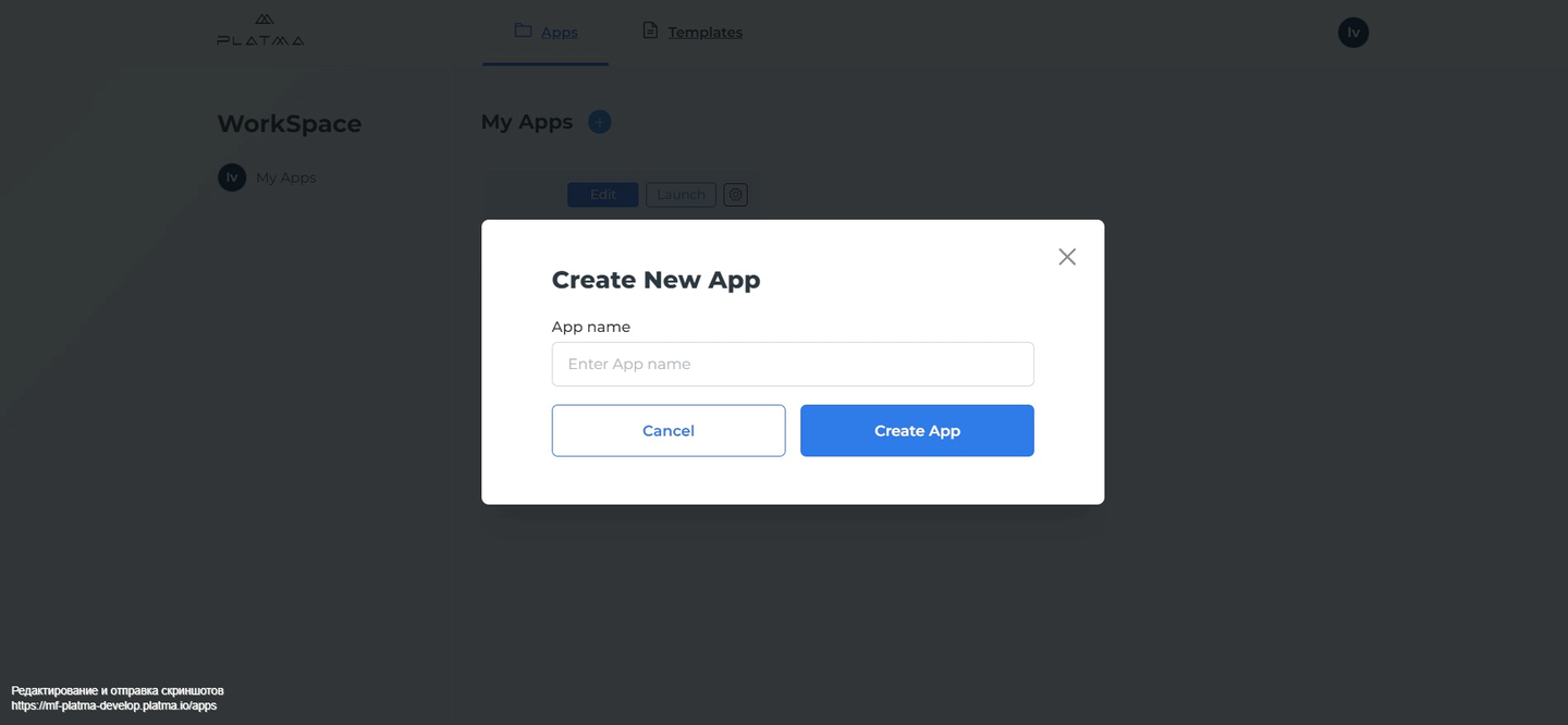 Create New App